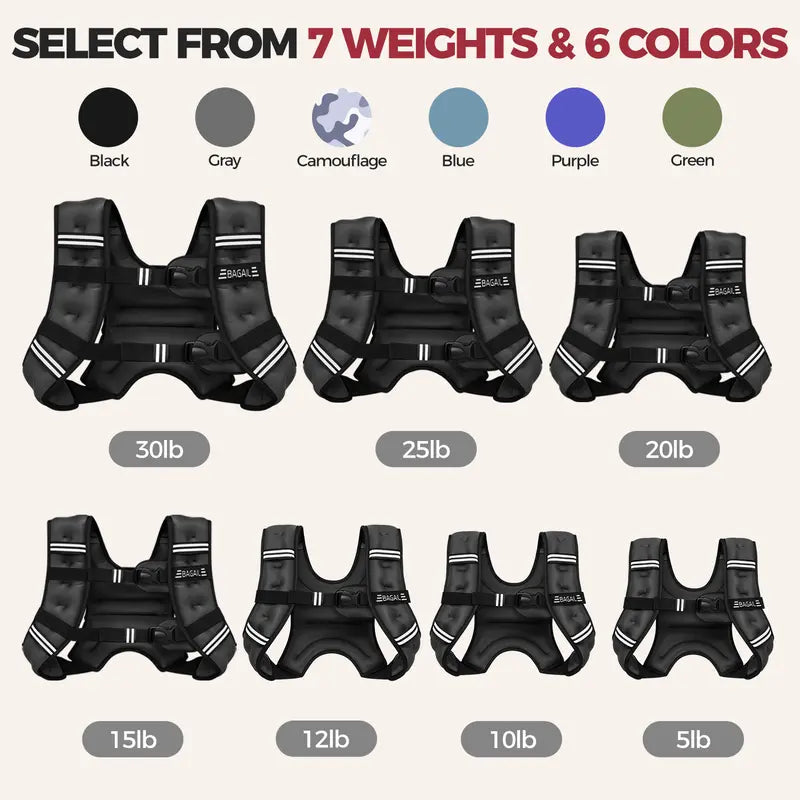 【SpringStatements】 Weighted Vest, 5lbs/8lbs/10lbs/12lbs/15lbs/20lbs/25lbs/30lbs Weight Vest with Detachable Phone Pouch, Rucking Vest for Women, Men, Walking, Training, Running