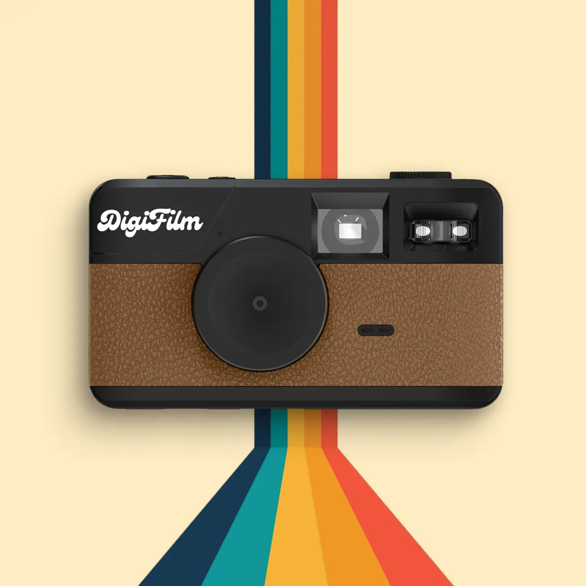 Screen-Free Digital Camera with 6 Built-In Retro Filters, Pre-Installed Micro SD Card, Aesthetic Rechargeable Camera with Flash, Durable Design