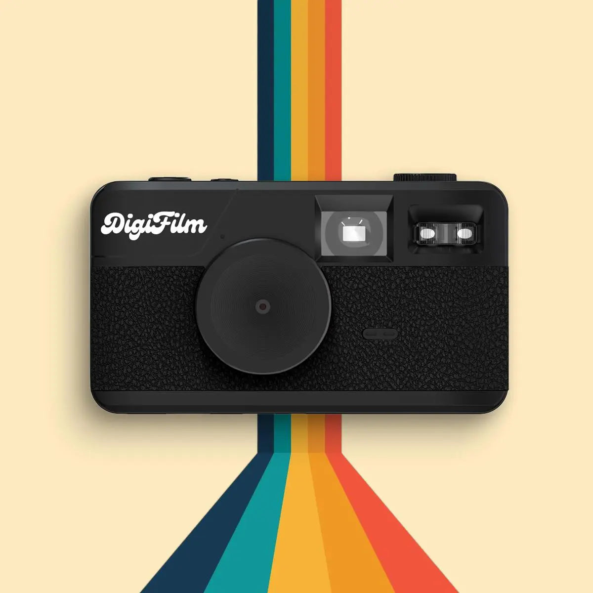 Screen-Free Digital Camera with 6 Built-In Retro Filters, Pre-Installed Micro SD Card, Aesthetic Rechargeable Camera with Flash, Durable Design