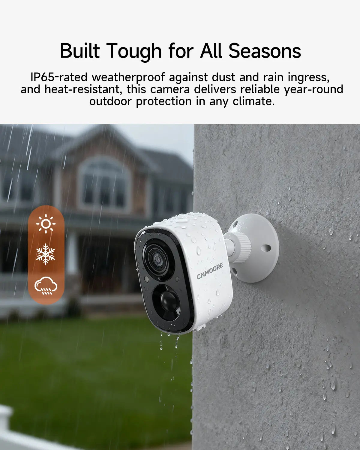 Outdoor/Indoor Magnetic Wireless Camera 2.5K Free Install Smart Garage 2.4G Wi-Fi Security Camera – HD Video, Night Vision, Motion Detection, Magnetic, Wi-Fi, Two-Way Audio, Smartphone Control Lens